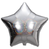 STAR SILVER HOLOGRAPHIC FOIL BALLOON 18" 