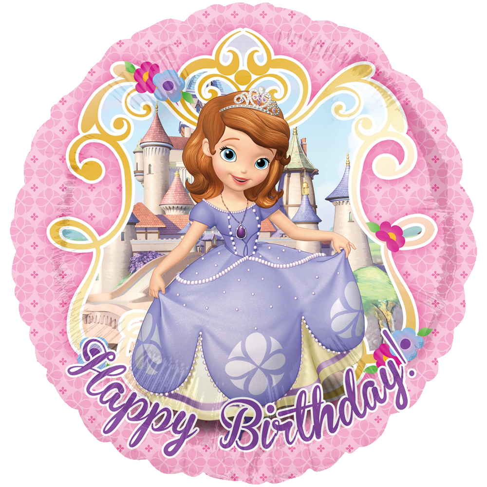 ANAGRAM TONDO SOFIA THE FIRST HAPPY BIRTHDAY 45cm/18