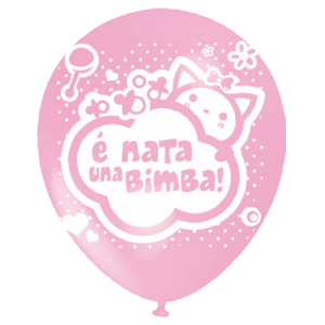 8 Palloncini Baby Shower Elefante Bambina 30 cm