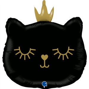 SUPERSHAPE BLACK CAT HEAD 26"