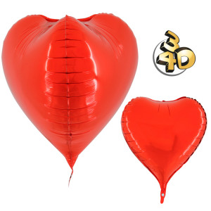 SUPERSHAPE 3D RED HEART 23"